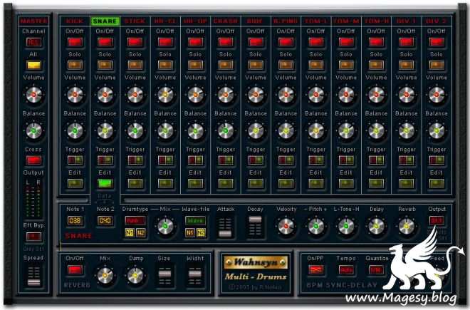 Wahnsyn Multi Drums v1.0 VSTi x86 WiN-peace-out 