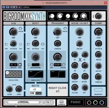 Big Room Synth Kick Drum Synthesizer VSTi WiN