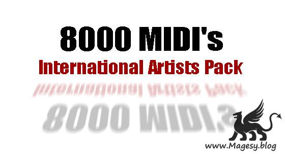 8000 MIDI's International Artists Pack MiDi