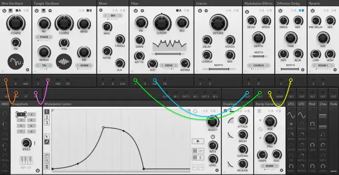 Tangle Synth For REAKTOR-DECiBEL-MaGeSY