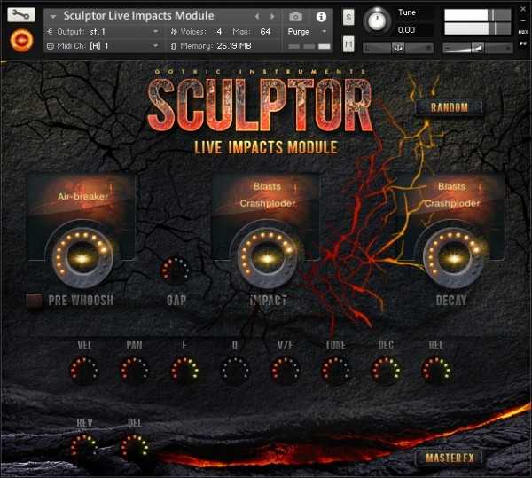 SCULPTOR: Live Impacts Module KONTAKT AiFF